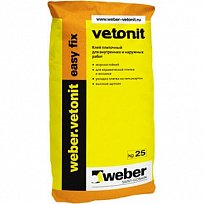 Плиточный  клей weber.vetonit easy fix, 25 кг